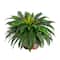 3.5ft Artificial Double Boston Fern in Handmade Mexican Talavera Ceramic Planter
